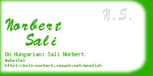 norbert sali business card